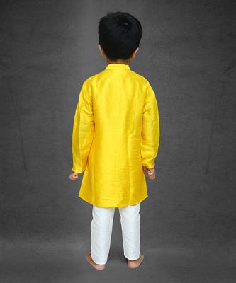 Embroidered Half Jacket Kurta And Pyjama 2