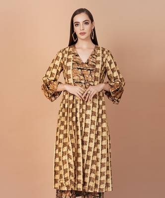 Brown And Gold Kurta Sets 4