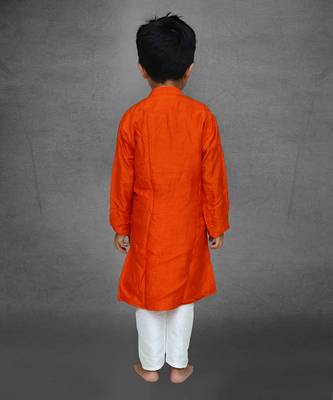 Embroidered Half Jacket Kurta And Pyjama 2