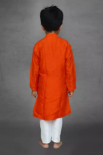 Embroidered Half Jacket Kurta And Pyjama