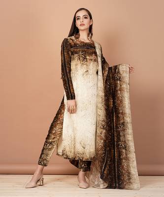 Brown And Gold Kurta Sets 2