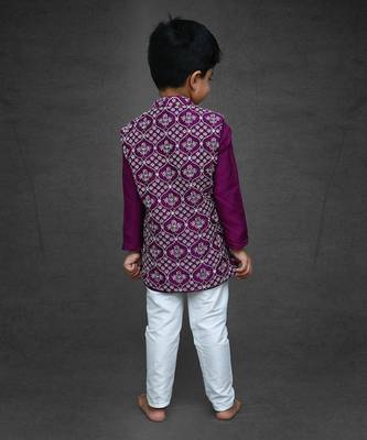 Kurta And Churidar With Embroidered Jacket 2