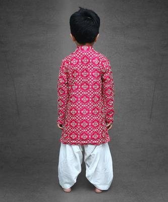 Embroidered Sherwani  And White Pyjama 2