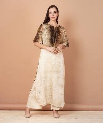 Brown And Gold Kurta Sets 3