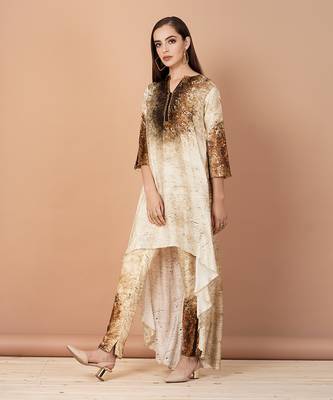Brown And Gold Kurta Sets 2