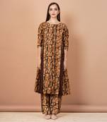 Brown And Gold Kurta Sets