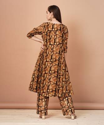 Brown And Gold Kurta Sets 3