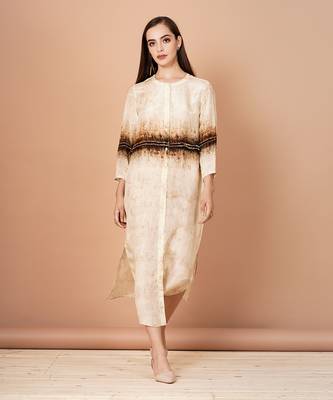 Brown And Gold Kurta Sets 1