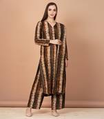 Brown And Gold Kurta Sets
