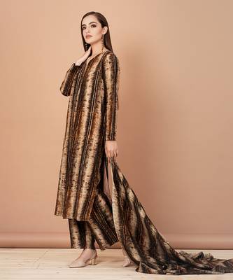 Brown And Gold Kurta Sets 2