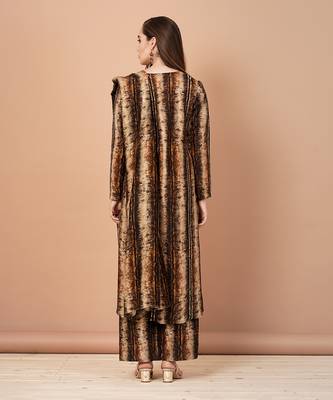 Brown And Gold Kurta Sets 3