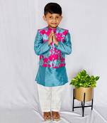 Slant Cut Bandi with Kurta and Pajama