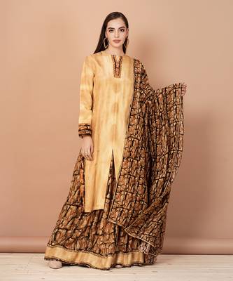 Gold And Brown Lehenga Set 1