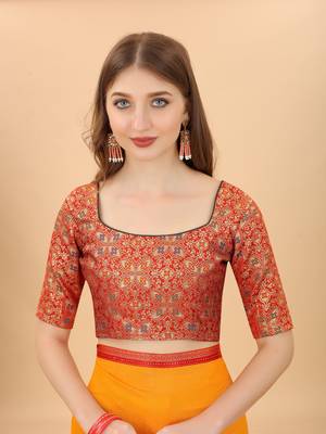 Vichitra Silk Sarees With Blouse Piece  5