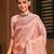 Light Peach kanjivaram Silk Weaving Designer Saree