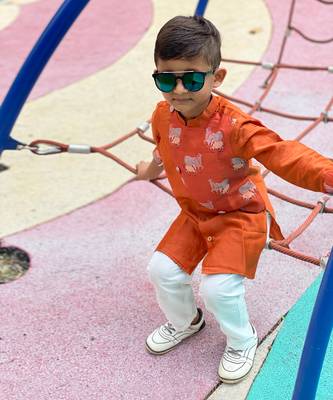 Cow Print Kurta with Pajama 6