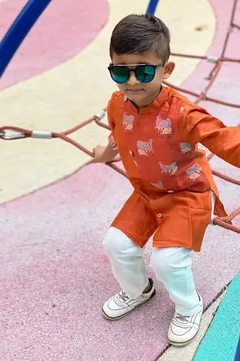 Cow Print Kurta with Pajama