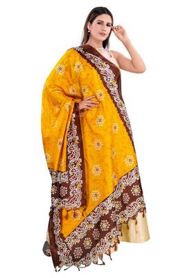 Mustard Printed Dupatta 2
