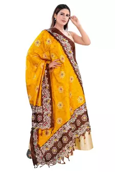Mustard Printed Dupatta