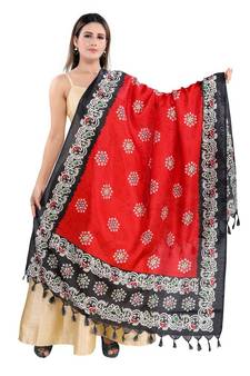 Black Printed Dupatta