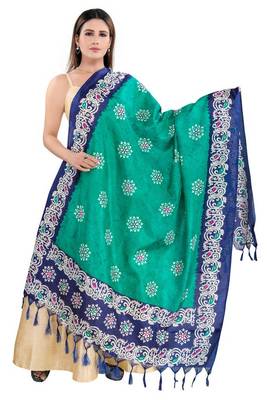 Royal-Blue Printed Dupatta 1