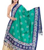 Royal-Blue Printed Dupatta
