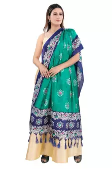 Royal-Blue Printed Dupatta