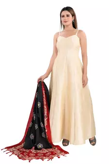 Red Printed Dupatta