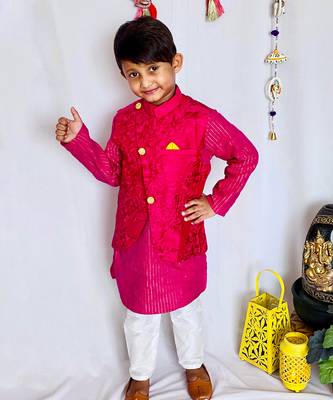 Three Piece Embroidered Jacket Set 1