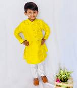One Side Embroidered Kurta with Pajama