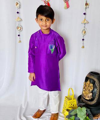 Purple Kurta with Dhoti 1