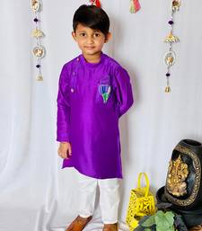 Purple Kurta with Dhoti