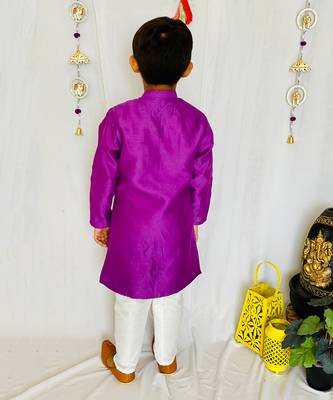 Purple Kurta with Dhoti 5