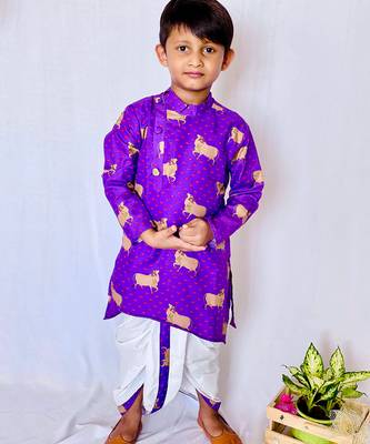 Cow Print Kurta with Pajama 2