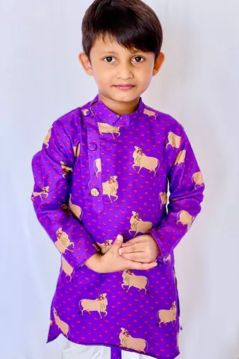 Cow Print Kurta with Pajama