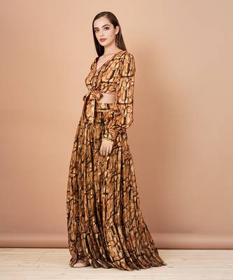 Gold And Brown Lehenga Set 2