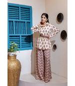 Printed Fusion Set In Shades Of Pink