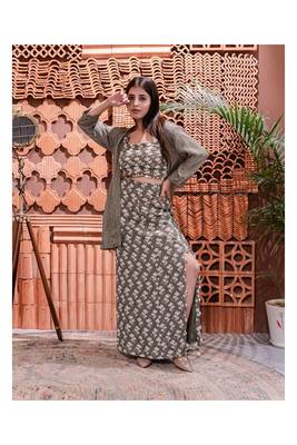 Printed Fusion Set In Grey 2