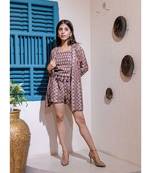 Printed Fusion Set In Powder Pink