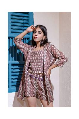 Printed Fusion Set In Powder Pink 2