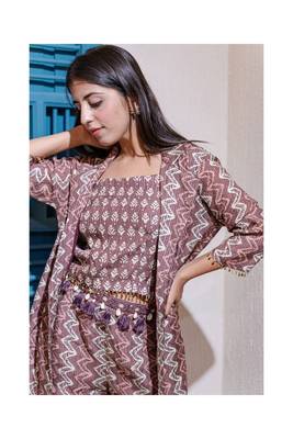Printed Fusion Set In Powder Pink 3