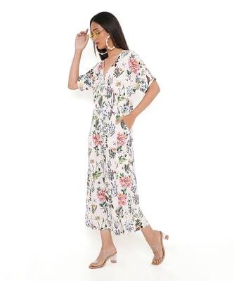 Ivory Titli Print Art Crepe Jumpsuit 2