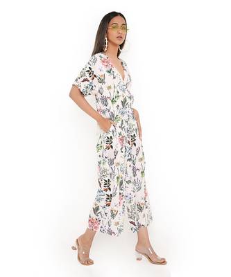 Ivory Titli Print Art Crepe Jumpsuit 3