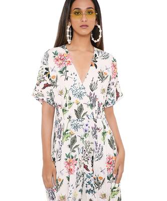 Ivory Titli Print Art Crepe Jumpsuit 5