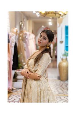 Forest Print Lehenga In Ivory 1