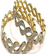Runjhun American Diamond Bangles Churi Kada Kangan Set in For Women And Girl