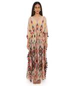 Mexico Print Silkmul Kaftan