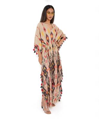 Mexico Print Silkmul Kaftan 3