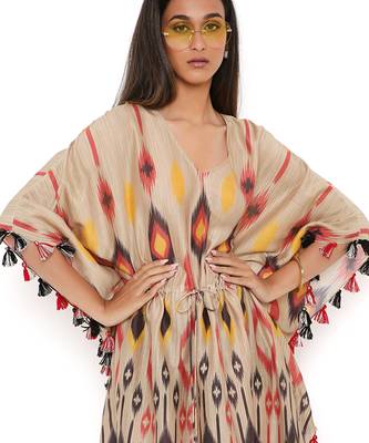 Mexico Print Silkmul Kaftan 5