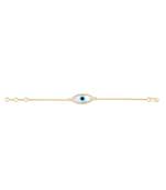 Large Marquise Evil Eye Diamond Chain Bracelet
